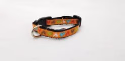 Happy Hearts on Orange - .5" Collar
