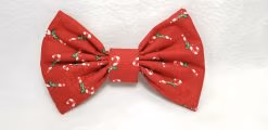 Candy Canes on Red - Bow Tie