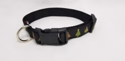 Christmas Trees on Black - 1" Collar